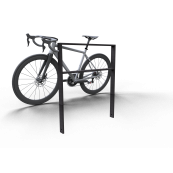 Lean-on hoop made of steel tube | Square tube, 80 x 20 mm | with cross bar | total width: 1000 mm | hot-dip galvanized and coated DB 703